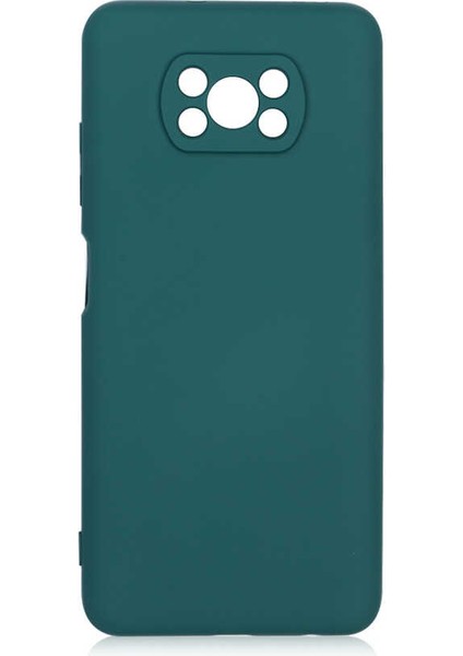 Xiaomi Poco X3 Kılıf Htstore Zore Mara Lansman Kapak-Koyu Yeşil