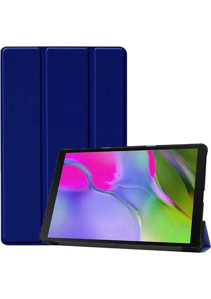 Apple iPad 10.2 (8.nesil) Htstore Zore Smart Cover Standlı 1-1 Kılıf-Lacivert