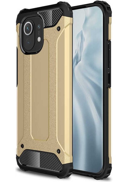 Xiaomi Mi 11 Kılıf Htstore Zore Crash Silikon-Gold