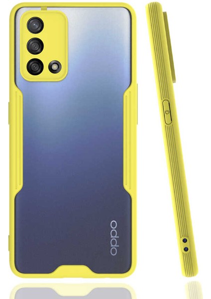 Oppo A74 4g Kılıf Htstore Zore Parfe Kapak-Sarı