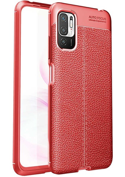 Xiaomi Redmi Note 10 5g Kılıf Htstore Zore Niss Silikon-Kırmızı