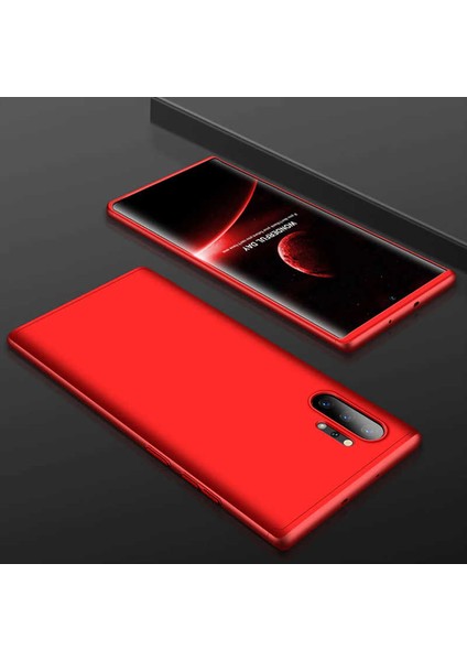 Galaxy Note 10 Plus Kılıf Htstore Zore Ays Kapak-Kırmızı