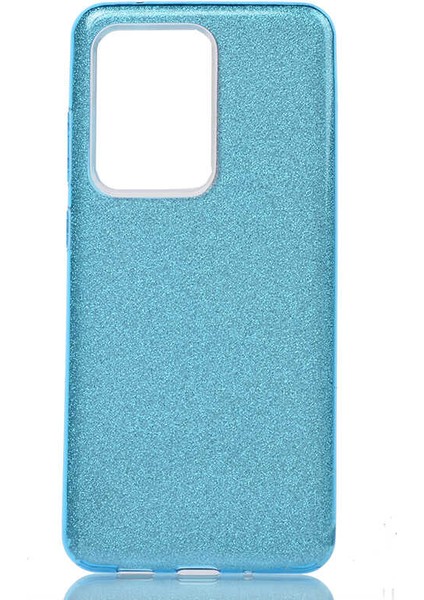 Galaxy S20 Ultra Kılıf Htstore Zore Shining Silikon-Mavi