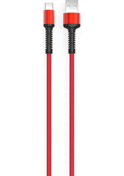 Zore LS64 Type-C USB Kablo-Kırmızı