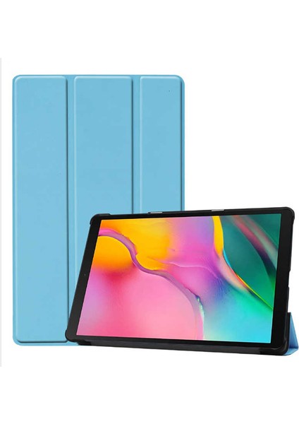 Apple iPad 10.2 (8.nesil) Htstore Zore Smart Cover Standlı 1-1 Kılıf-Mavi
