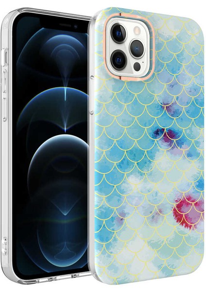 Apple iPhone 12 Pro Max Kılıf Htstore Htstore Zore Bella Kapak-Mavi