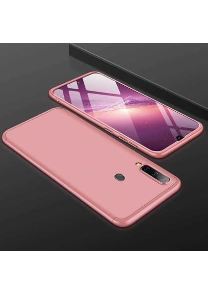 Galaxy A20S Kılıf Htstore Zore Ays Kapak-Rose Gold