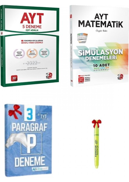 AYT Eşit Ağırlık ve Matematik Simülasyon Denemeleri Tamamı Video Çözümlü