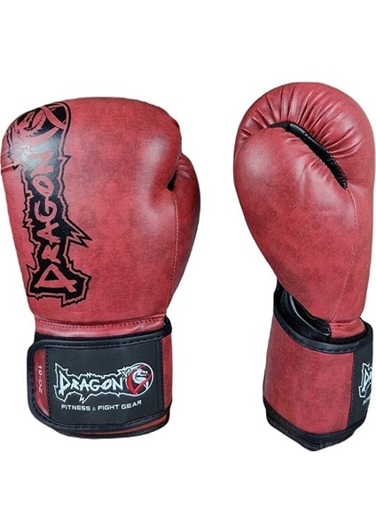 30127-P Distrito Boks ,muay Thai Eldiveni ve Kırmızı 3,5 Metre Bandajlı Set