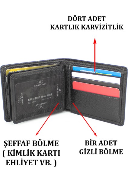 Deri Erkek Cüzdanı Kartlık Kartvizitlik ve Kimlik Bölmeli indirimleri