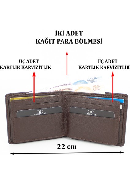 Deri Erkek Cüzdanı Kartlık Kartvizitlik ve Kimlik Bölmeli fırsatları