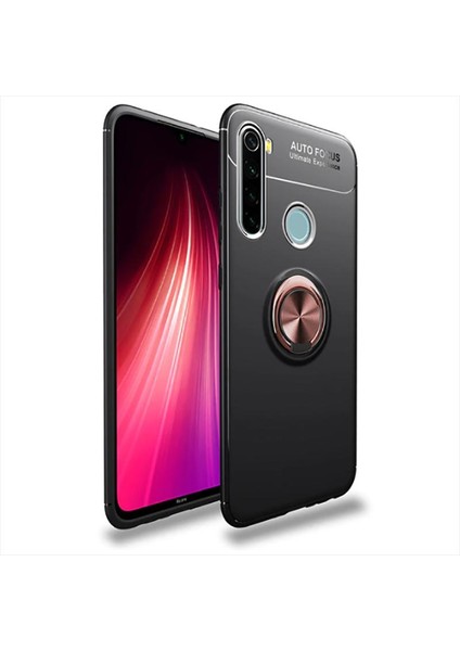 Xiaomi Redmi Note 8t Kılıf Htstore Zore Ravel Silikon-Siyah-Rose Gold