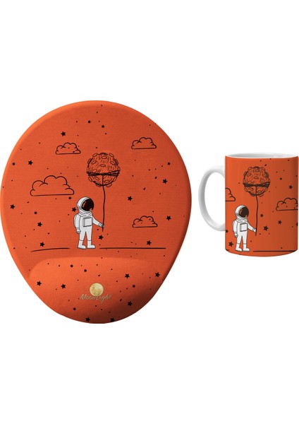 Space Astronot Mousepad ve Kupa Seti