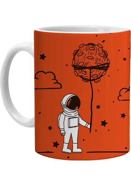Space Astronot Mousepad ve Kupa Seti