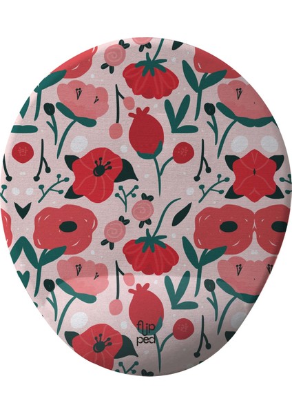 Red Flowers Bilek Destekli Mousepad