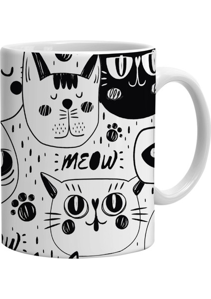 Cat Black White Kupa Bardak fiyatları