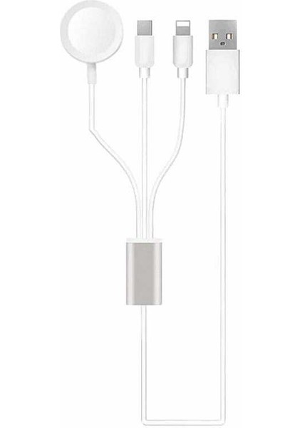 3 In 1 Lightning-Type-C-Wireless USB Şarj Kablosu