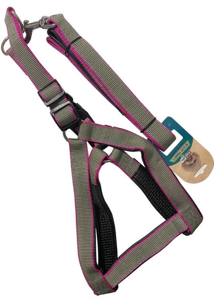 Maxi Life Köpek Gezdirmeli Yumuşak Dokulu Göğüs Tasması Seti 30X120 cm