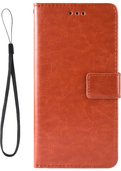 Xiaomi Mi 11T / 11T Pro Kahverengi İçin Çılgın At Doku Kılıfı (Yurt Dışından)