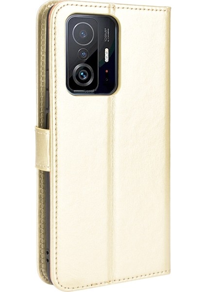 Xiaomi Mi 11T / 11T Pro Gold İçin Çılgın At Doku Kılıfı (Yurt Dışından) modelleri