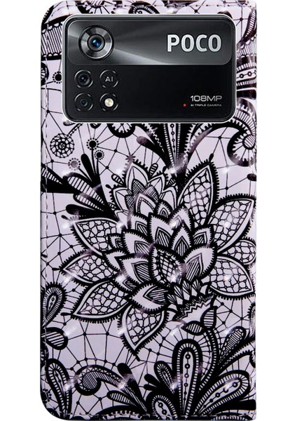 Xiaomi Poco X4 Pro 5G Siyah Lace İçin 3D Boyalı Kasa (Yurt Dışından) modelleri
