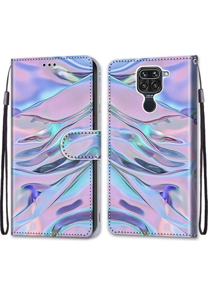 Xiaomi İçin Redmi Not 9 / 10X 4G Çapraz Doku Kılıfı Floresan Su Dokusu (Yurt Dışından)