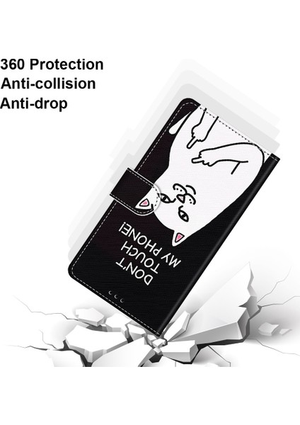 Xiaomi İçin Redmi Not 9 / 10X 4G Çapraz Doku Kılıf Orta Parmak Beyaz Kedi (Yurt Dışından) fiyatları