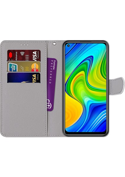 Xiaomi İçin Redmi Note 9 / 10X 4G Çapraz Doku Kılıfı Siyah Beyaz Aslan Kafası (Yurt Dışından) modelleri