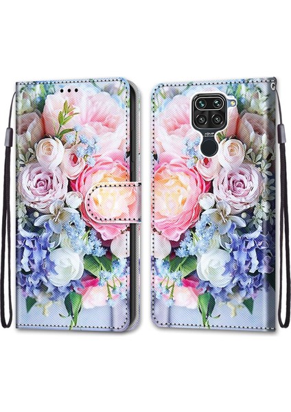 Xiaomi İçin Redmi Not 9 / 10X 4G Çapraz Doku Kılıfı Açık Pembe Buket (Yurt Dışından)