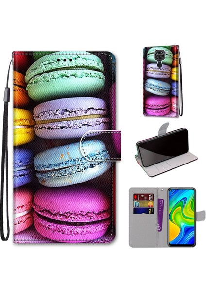 Xiaomi Redmi İçin Not 9 / 10X 4G Çapraz Doku Kılıfı Renkli Kekler (Yurt Dışından) fırsatları