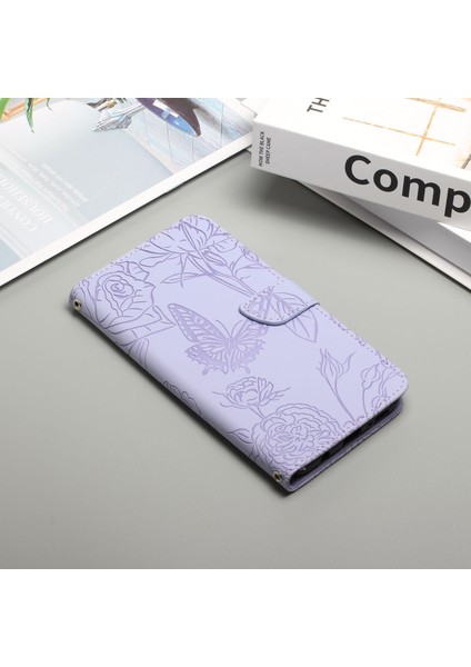 Zte Blade V30 Vita Mor Için Şakayık Deri Kılıf (Yurt Dışından)