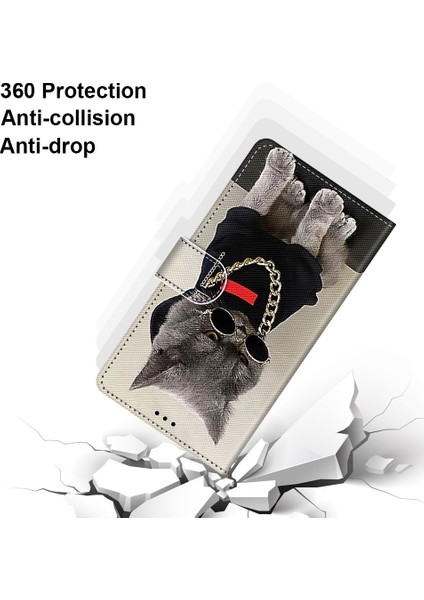 Xiaomi İçin Redmi Not 9 / 10X 4G Çapraz Doku Kılıf Altın Zincir Gri Kedi (Yurt Dışından) fiyatları