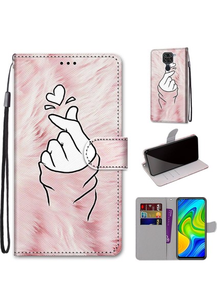 Xiaomi İçin Redmi Note 9 / 10X 4G Çapraz Doku Kılıf Pembe Eller Kalp (Yurt Dışından) fırsatları