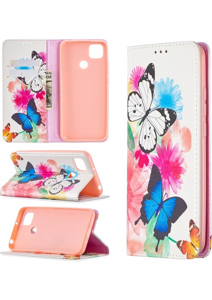 Xiaomi Redmi 9C Deri Kasa İki Kelebek İçin (Yurt Dışından) fiyatları