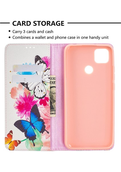 Xiaomi Redmi 9C Deri Kasa İki Kelebek İçin (Yurt Dışından) fırsatları