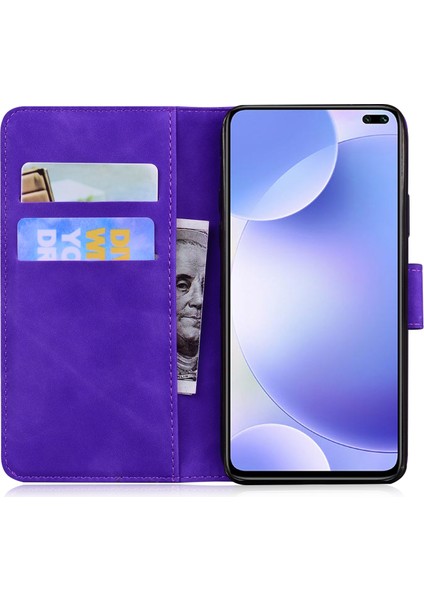 Xiaomi Redmi K30 Deri Kılıf Mor İçin (Yurt Dışından) fırsatları