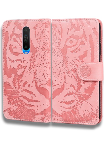 Xiaomi Redmi İçin K30 Deri Kılıf Pembe (Yurt Dışından)