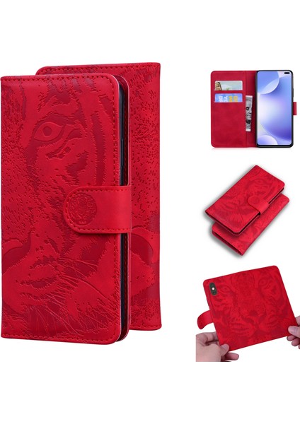 Xiaomi Redmi İçin K30 Deri Kılıf Kırmızı (Yurt Dışından) modelleri
