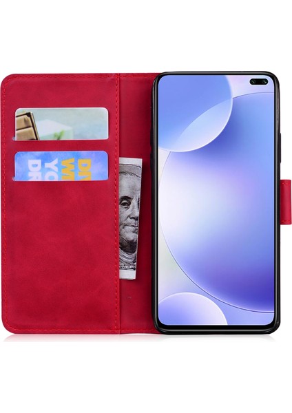 Xiaomi Redmi İçin K30 Deri Kılıf Kırmızı (Yurt Dışından) fırsatları