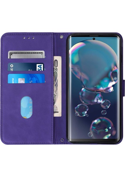 Sharp Aquos R6 Mor İçin Çapraz Deri Kılıf (Yurt Dışından) modelleri