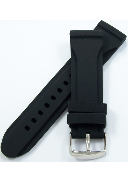 Siyah Kokusuz Silikon 22 mm Yumuşak Spor Kayışı Oval Saat Kordonu fiyatları