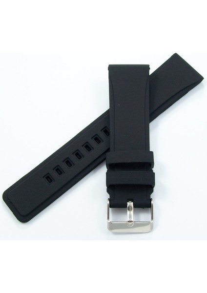 Siyah Kokusuz Silikon 22 mm Yumuşak Spor Kayışı Küt Saat Kordonu fiyatları