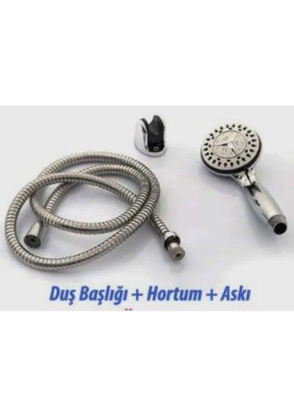 Fonksiyonlu Mafsallı Duş Seti Duş Başlığı Spiral Hortum
