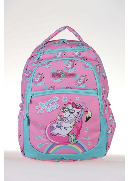 Kids Love Design Pink Unicorn Okul Çantası 39X29X16 L5075
