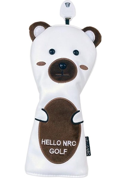 Golf Kulübü Kafa Kapak Brown Bear Pu Deri Sürücü Hibrid Fairway Kapak Fw (Yurt Dışından) fiyatları