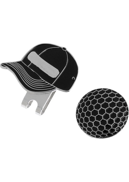2 Set Moda Paslanmaz Çelik Golf Şapkası Klips Manyetik ile Top Işaretleyici Siyah (Yurt Dışından) fırsatları