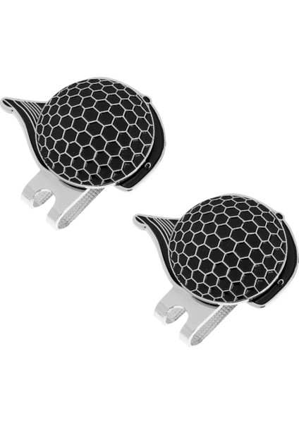 2 Set Moda Paslanmaz Çelik Golf Şapkası Klips Manyetik ile Top Işaretleyici Siyah (Yurt Dışından) indirimleri