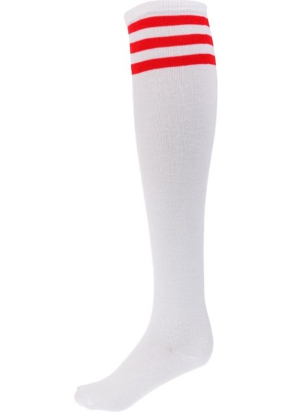Şerit Uyluk Yüksek Tüp Çorap L Beyaz-Çizgili (Yurt Dışından) modelleri