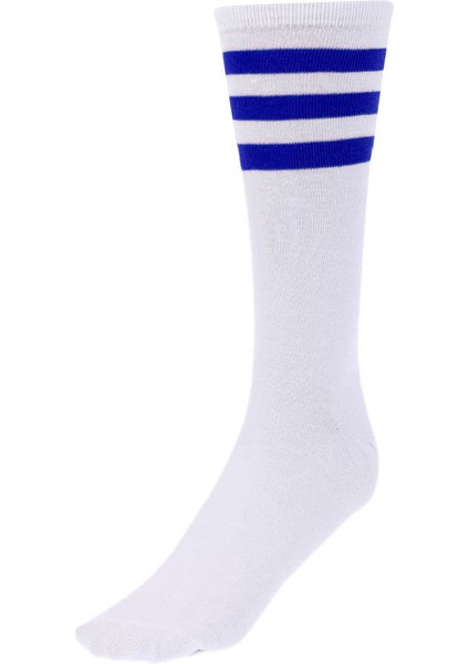 Pamuk Uyluk Yüksek Çoraplar Beyaz-Çizgili (Yurt Dışından) modelleri