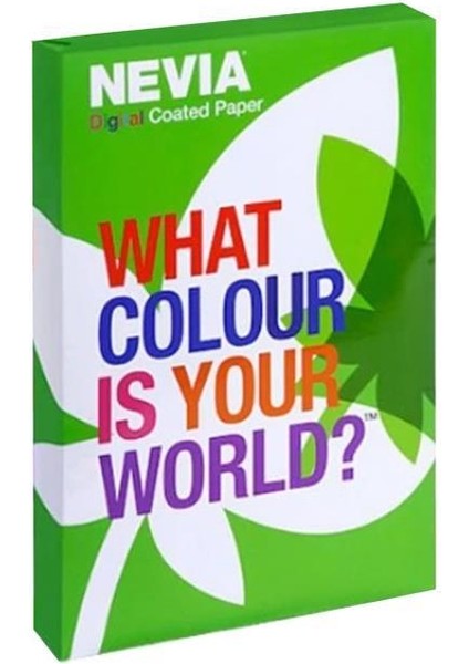 Nevia Parlak Kuşe Kağıt A-4 250 Gr. 125'LI